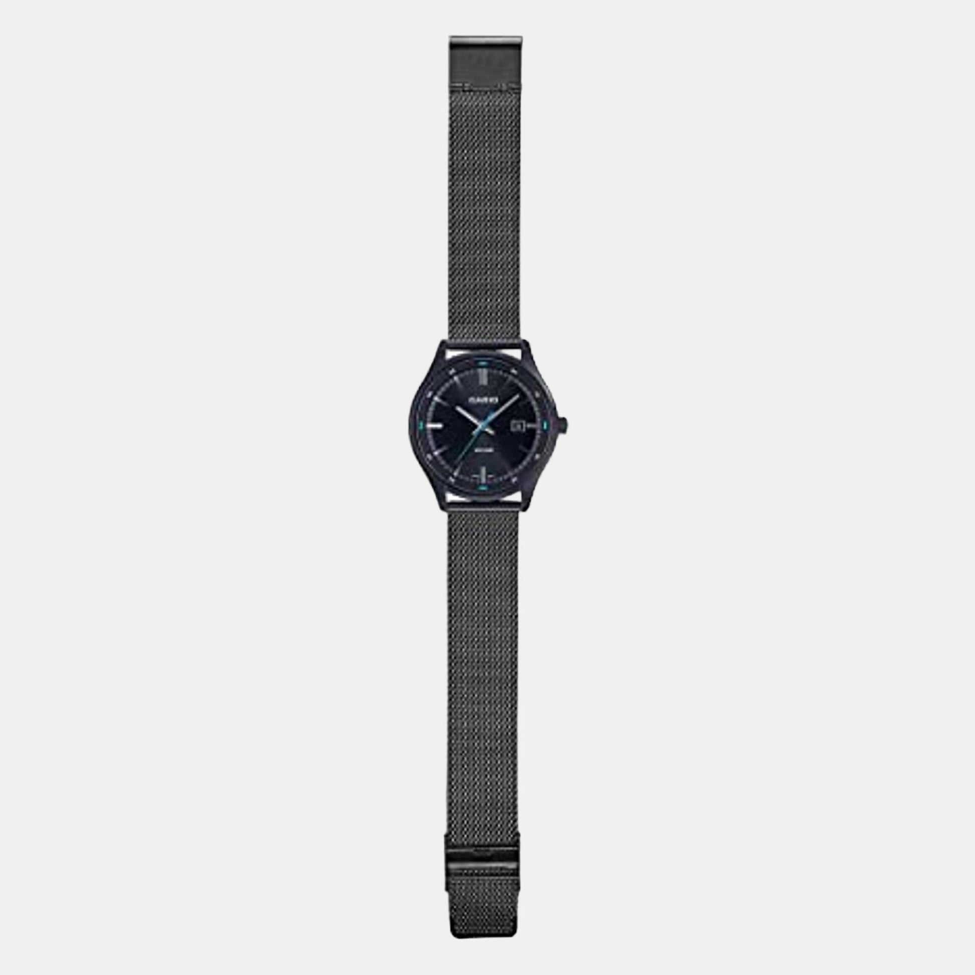Enticer Men Quartz Black Dial Analog Stainless Steel Watch A2103