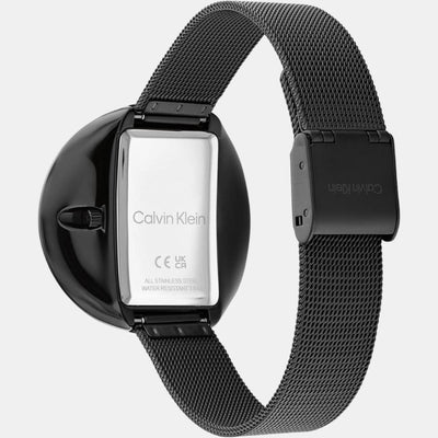 Circular Women Quartz Black Dial Analog Stainless Steel Watch 25200018