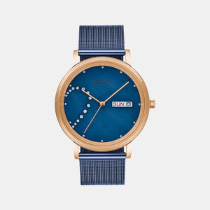 Brink Men Quartz Blue Dial Analog Stainless Steel Watch V248GHVLML