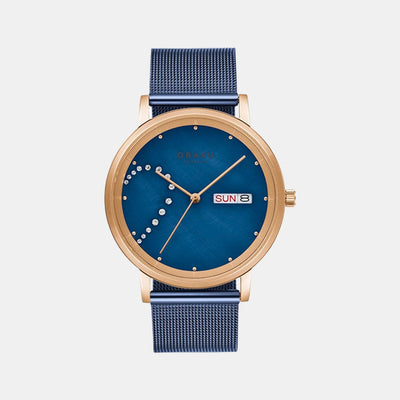 Brink Men Quartz Blue Dial Analog Stainless Steel Watch V248GHVLML