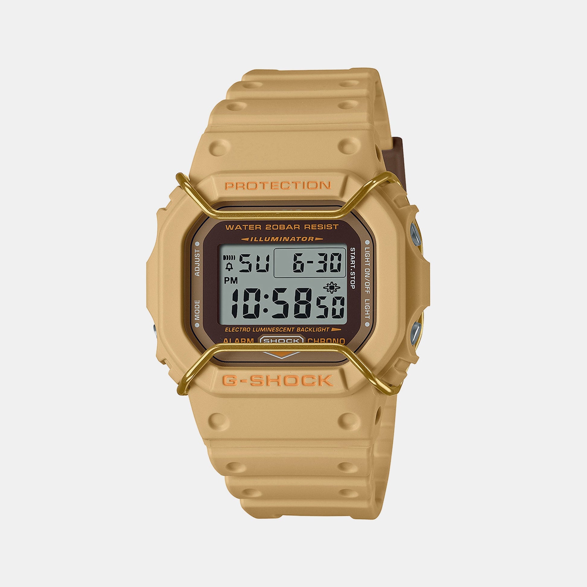 G-Shock Men Quartz Grey Dial Digital Resin Watch G1334