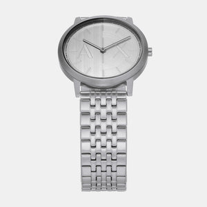 Dale Men Quartz Silver Dial Analog Stainless Steel Watch AX2870