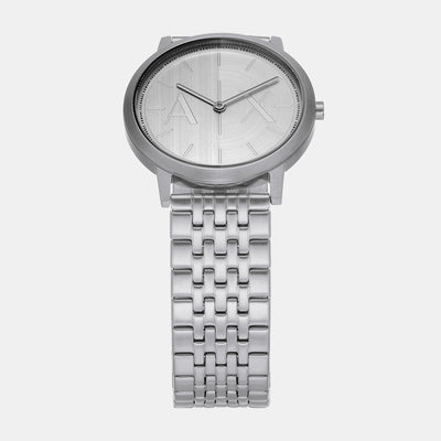 Dale Men Quartz Silver Dial Analog Stainless Steel Watch AX2870