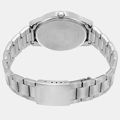 Enticer Men Quartz Silver Dial Analog Stainless Steel Watch A494