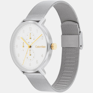 Ck Stun Unisex Quartz Silver Dial Analog Mesh Watch 25200405