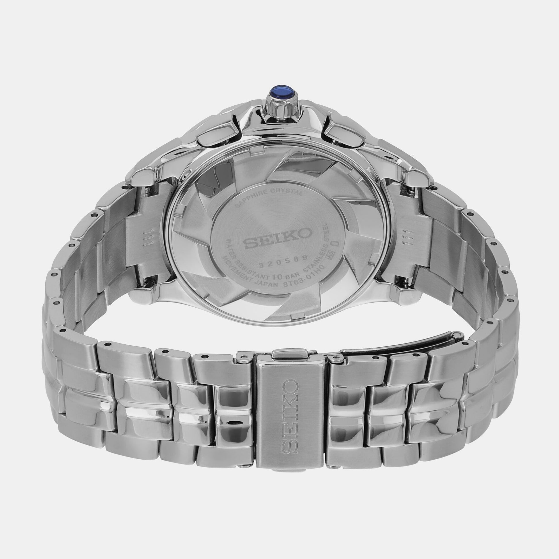 Coutura Men Quartz Blue Dial Chronograph Stainless Steel Watch SSB431P9