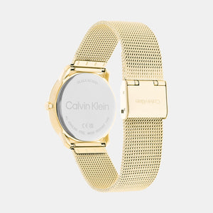 Ck Iconic Unisex Quartz Champagne Dial Analog Mesh Watch 25200159