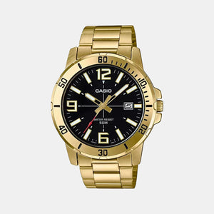 Enticer Men Quartz Black Dial Analog Stainless Steel Watch A1367