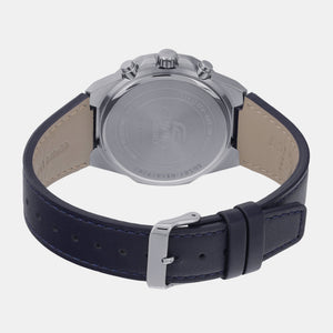 Edifice Men Quartz Blue Dial Chronograph Leather Watch ED587