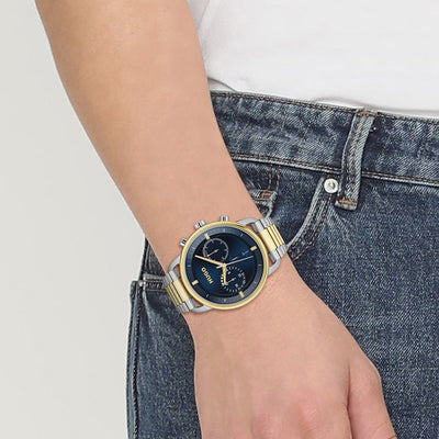 Advise Men Quartz Blue Dial Chronograph Stainless Steel Watch 1530235