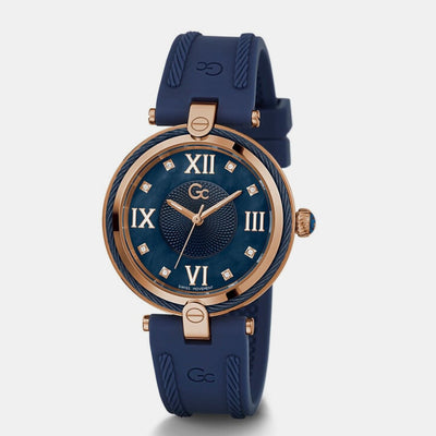 Fusion Cable Women Quartz Mother Of Pearl Dial Analog Silicone Watch Z15004L7MF