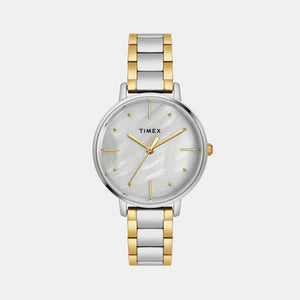 Classics Women Quartz Mother Of Pearl Dial Analog Stainless Steel Watch TWEL15808