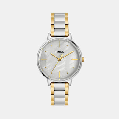 Classics Women Quartz Mother Of Pearl Dial Analog Stainless Steel Watch TWEL15808