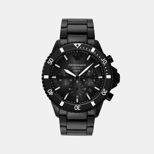 Helios (World Explorer) Men Quartz Black Dial Chronograph Stainless Steel Watch AR70010