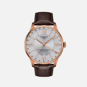 Chemin Des Tourelles Men Automatic Leather Watch T0994293603800