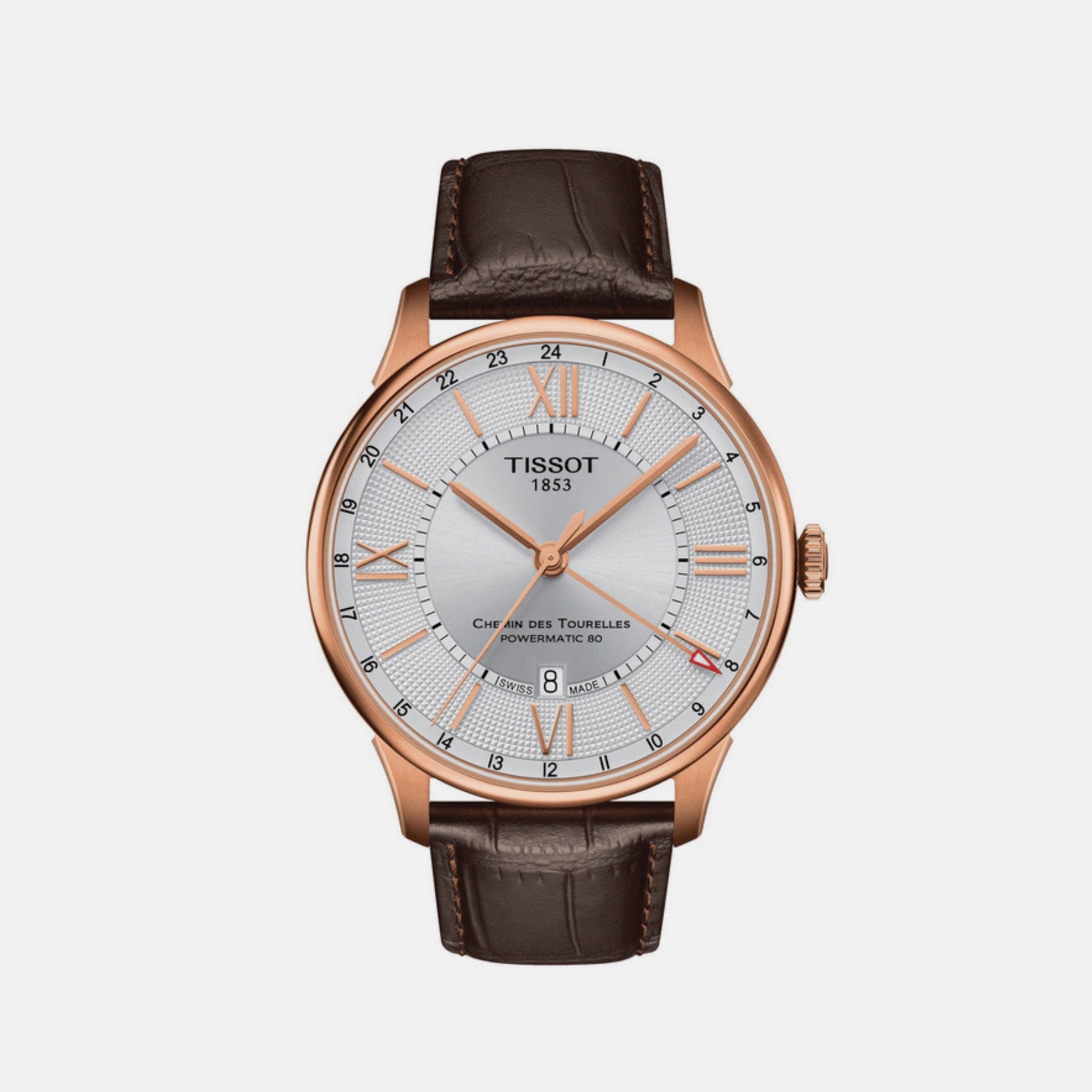 Chemin Des Tourelles Men Automatic Leather Watch T0994293603800