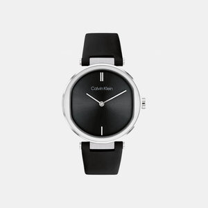 Ck Sensation Women Quartz Black Dial Analog Leather Watch 25200255