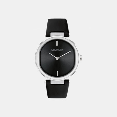Ck Sensation Women Quartz Black Dial Analog Leather Watch 25200255