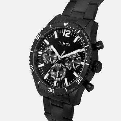 E Class Men Quartz Black Dial Chronograph Stainless Steel Watch TWEG22204