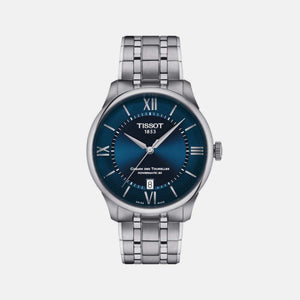 Chemin Des Tourelles Men Automatic Blue Dial Analog Stainless steel Watch T1398071104800