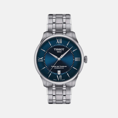 Chemin Des Tourelles Men Automatic Blue Dial Analog Stainless steel Watch T1398071104800