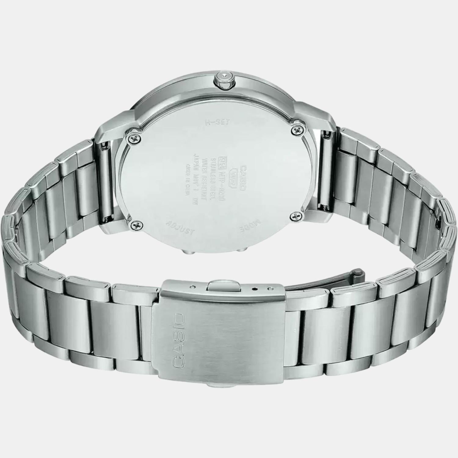 Enticer Men Quartz Black Dial Analog-Digital Stainless Steel Watch A1959
