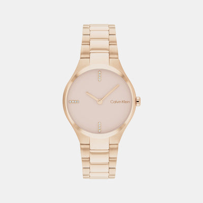 Admire Women Quartz Gold Dial Analog Stainless Steel Watch 25200334