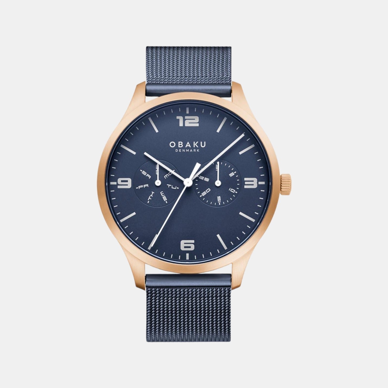 Ask Ocean Men Quartz Blue Dial Analog Stainless Steel Watch V249GMVLML
