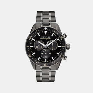 Calendoplan S Heritage Men Quartz Black Dial Chronograph Stainless Steel Watch 3650125