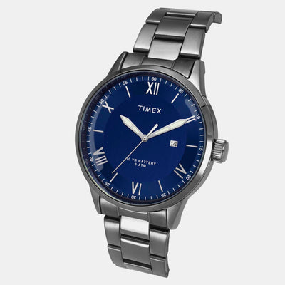 E Class Men Quartz Blue Dial Analog Stainless Steel Watch TWEG19920