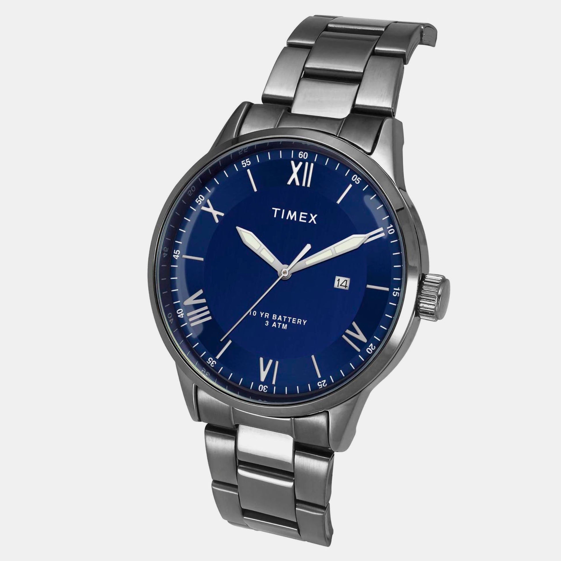 E Class Men Quartz Blue Dial Analog Stainless Steel Watch TWEG19920