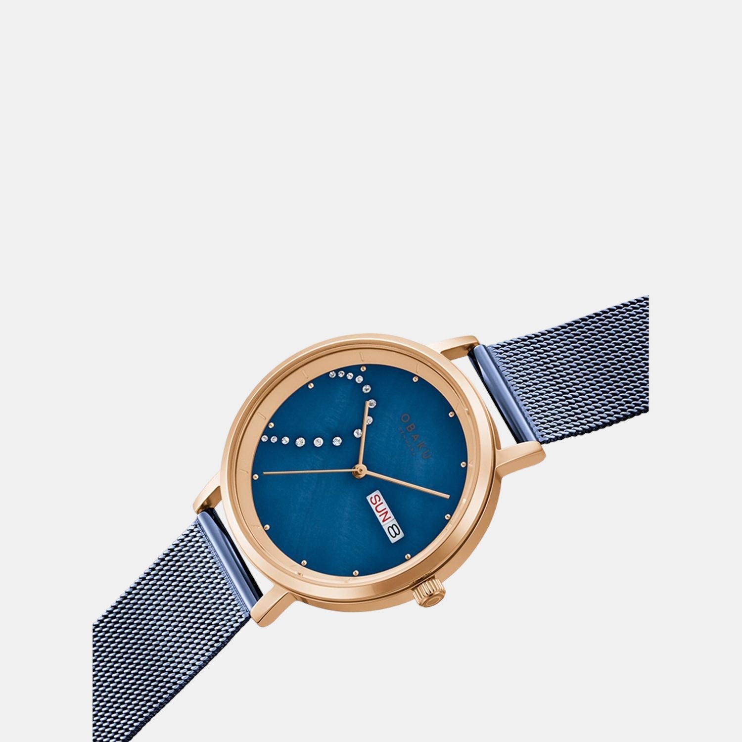 Brink Men Quartz Blue Dial Analog Stainless Steel Watch V248GHVLML