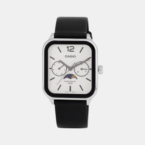 Enticer Men Quartz White Dial Chronograph Leather Watch A2186