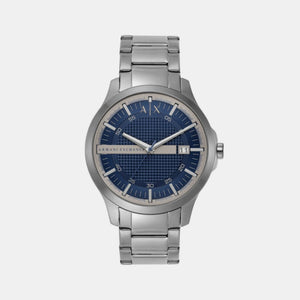 Hampton Men Quartz Blue Dial Analog Stainless Steel Watch AX2451