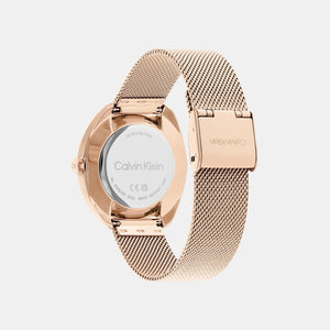Ck Adorn Women Quartz White Dial Analog Mesh Watch 25200270