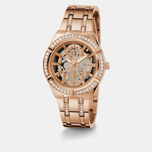 Allara Women Quartz Rose Gold Dial Analog Stainless Steel Watch GW0604L3