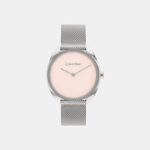 Ck Adorn Women Quartz Blush Dial Analog Mesh Watch 25200269