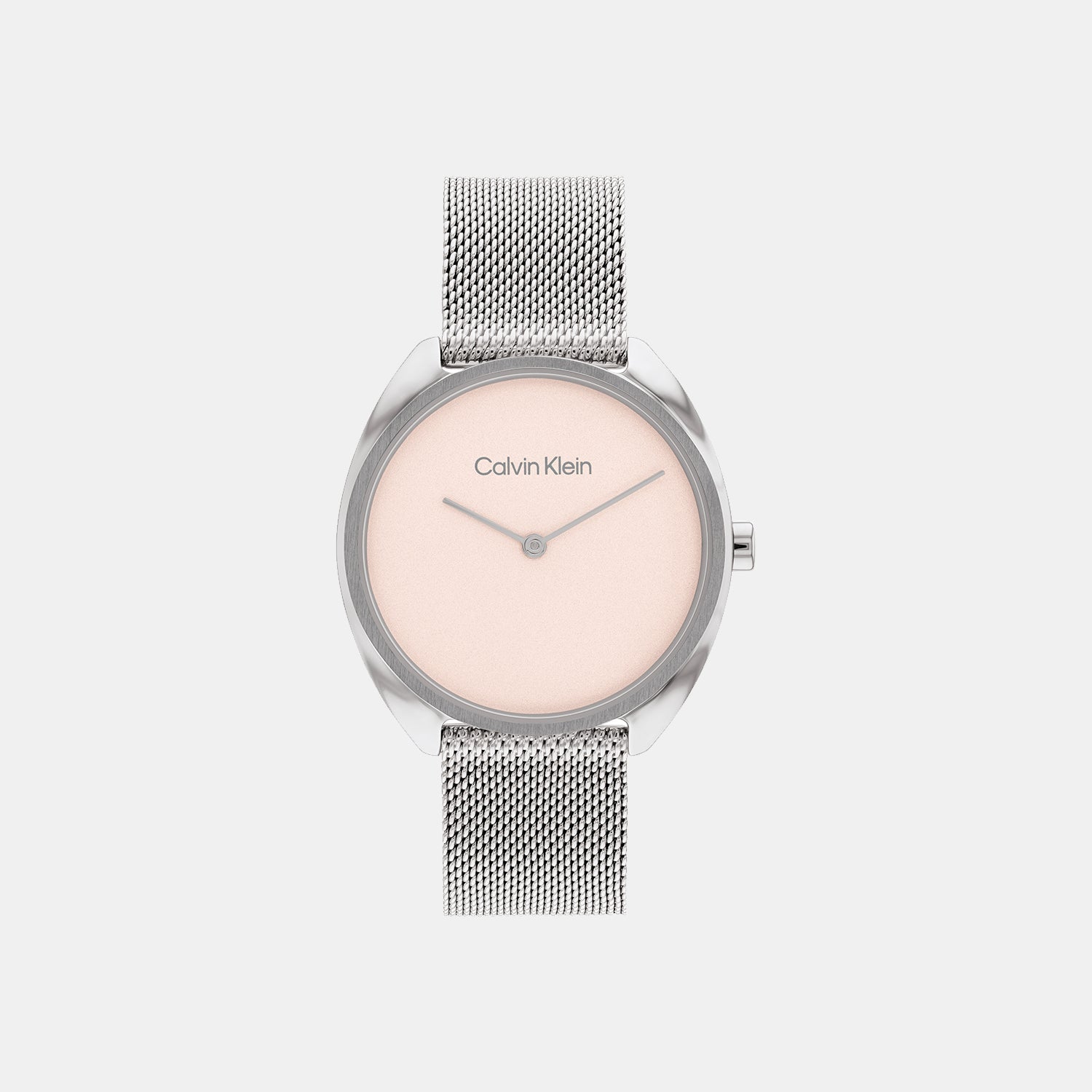 Ck Adorn Women Quartz Blush Dial Analog Mesh Watch 25200269