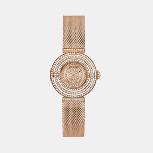 Dream Women Quartz Rose Gold Dial Analog Mesh Watch GW0550L3