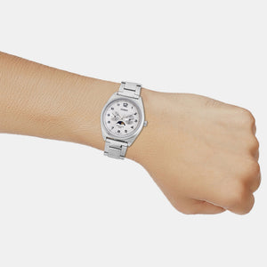 Enticer Men Quartz White Dial Chronograph Stainless Steel Watch A2176