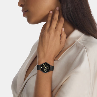 Ck Dress Women Quartz Black Dial Multi-Function Mesh Watch 25200369