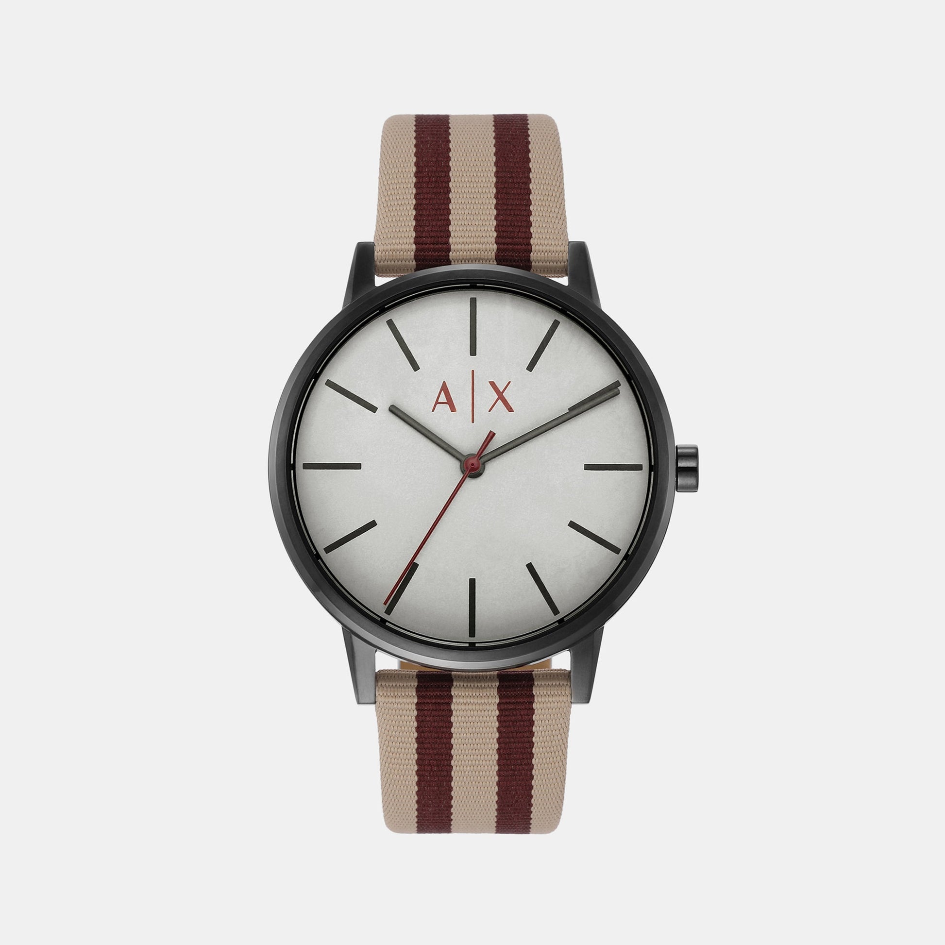 Cayde Men Quartz White Dial Analog Fabric Watch AX2759