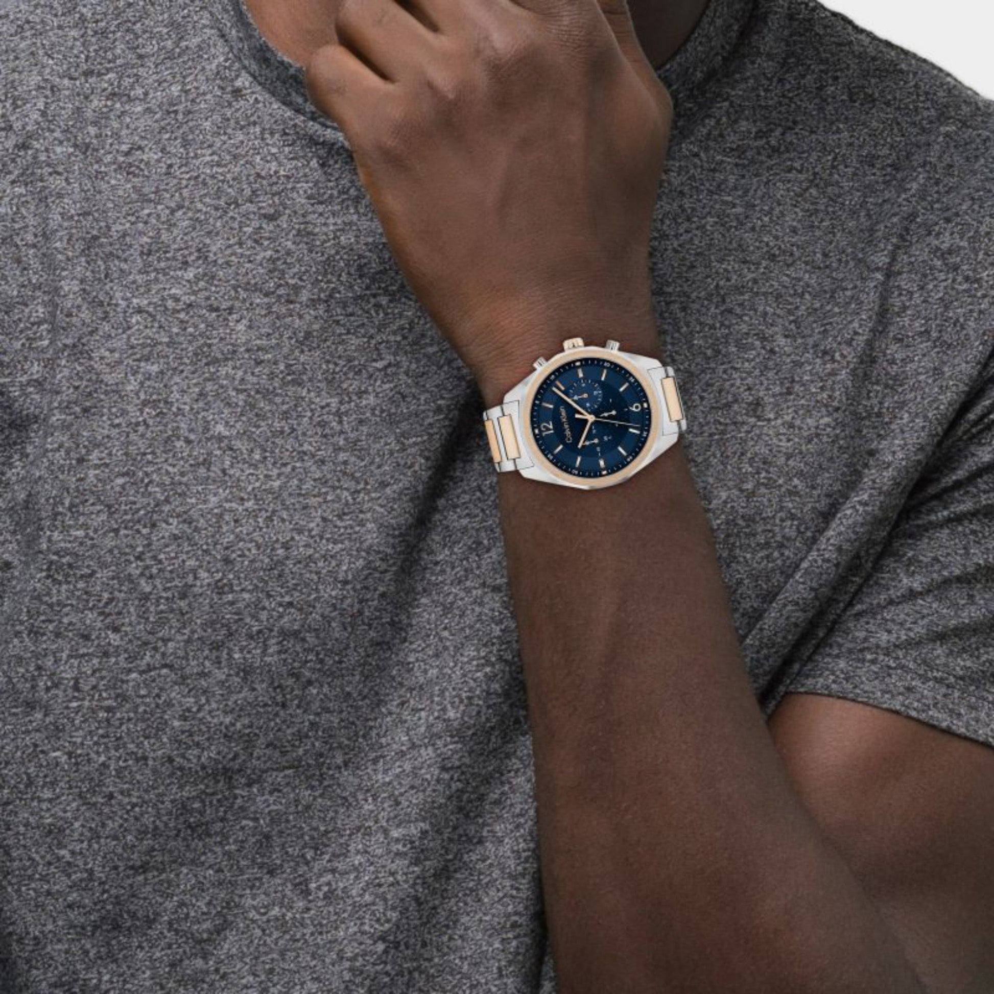 Ck Force Men Quartz Blue Dial Chronograph Stainless Steel Watch 25200265