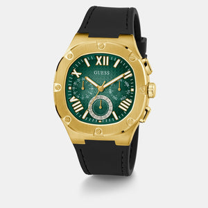 Headline Men Quartz Green Dial Chronograph Silicone Watch GW0571G3