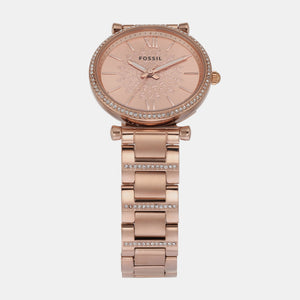 Carlie Women Quartz Rose Gold Dial Analog Stainless Steel Watch ES5317