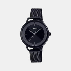 Enticer Women Quartz Black Dial Analog Stainless Steel Watch A1798