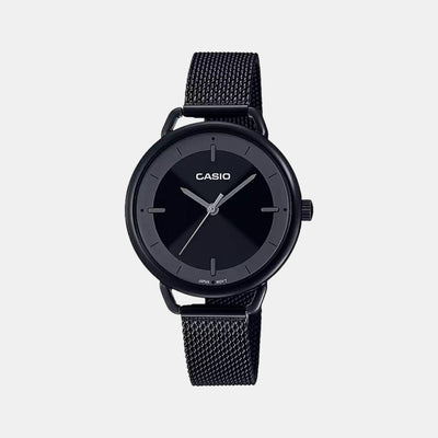Enticer Women Quartz Black Dial Analog Stainless Steel Watch A1798