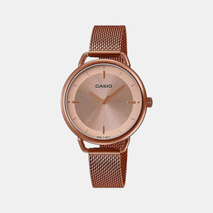 Enticer Women Quartz Rose Gold Dial Analog Stainless Steel Watch A1799