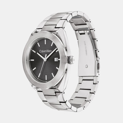 Casual Essentials Men Quartz Grey Dial Analog Stainless Steel Watch 25200196