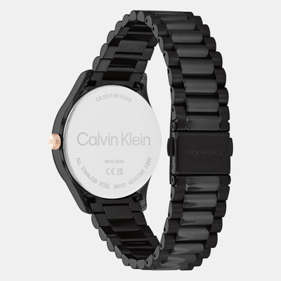 Ck Burst Unisex Quartz Black Dial Analog Stainless Steel Watch 25200233